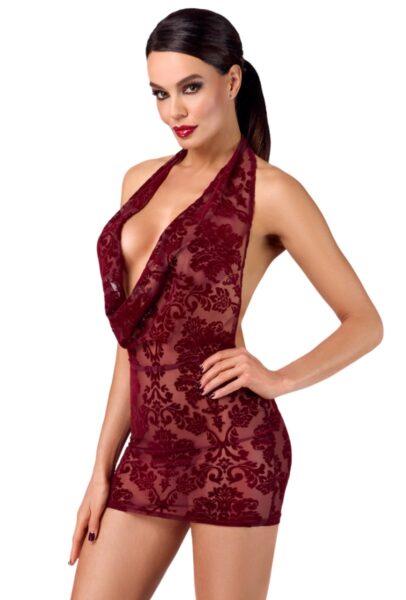 NOIR HANDMADE KINK ROYAL WOMAN MINIKLEID BORDEAUX F385 – Bild 6