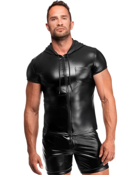 NOIR HANDMADE KINK ROYAL MEN POLO HOODY SHIRT H085 – Bild 3