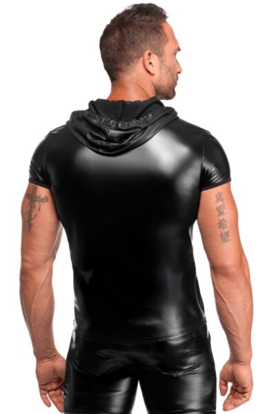 Alternative view of NOIR HANDMADE KINK ROYAL MEN POLO HOODY SHIRT H085