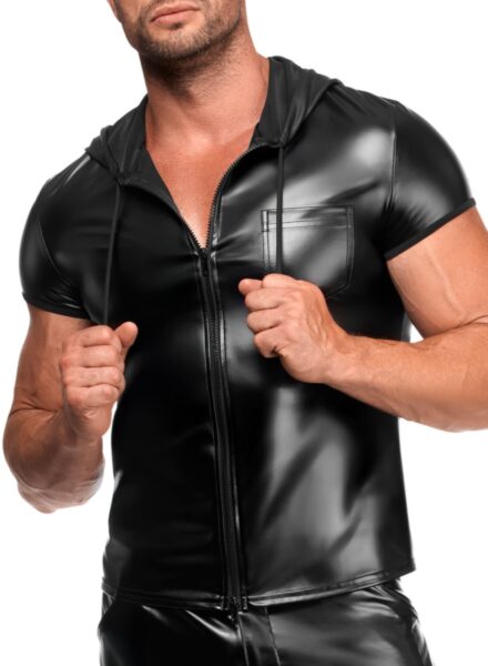 NOIR HANDMADE KINK ROYAL MEN POLO HOODY SHIRT H085 – Bild 4
