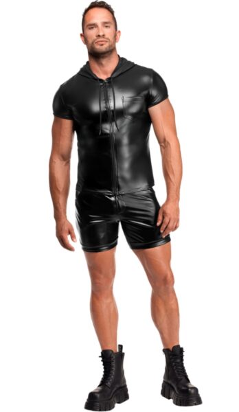 NOIR HANDMADE KINK ROYAL MEN POLO HOODY SHIRT H085 – Bild 6
