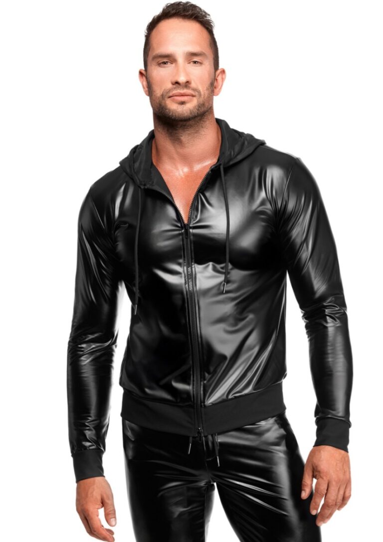 NOIR HANDMADE KINK ROYAL MEN POWERWETLOOK HOODY JACKE H086