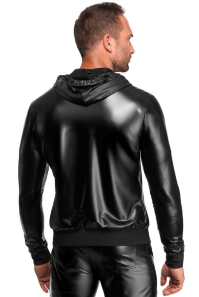 Alternative view of NOIR HANDMADE KINK ROYAL MEN POWERWETLOOK HOODY JACKE H086