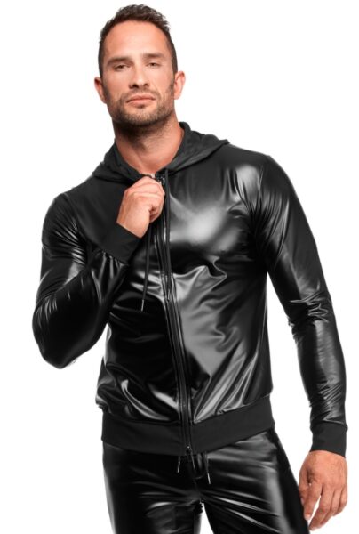 NOIR HANDMADE KINK ROYAL MEN POWERWETLOOK HOODY JACKE H086 – Bild 3