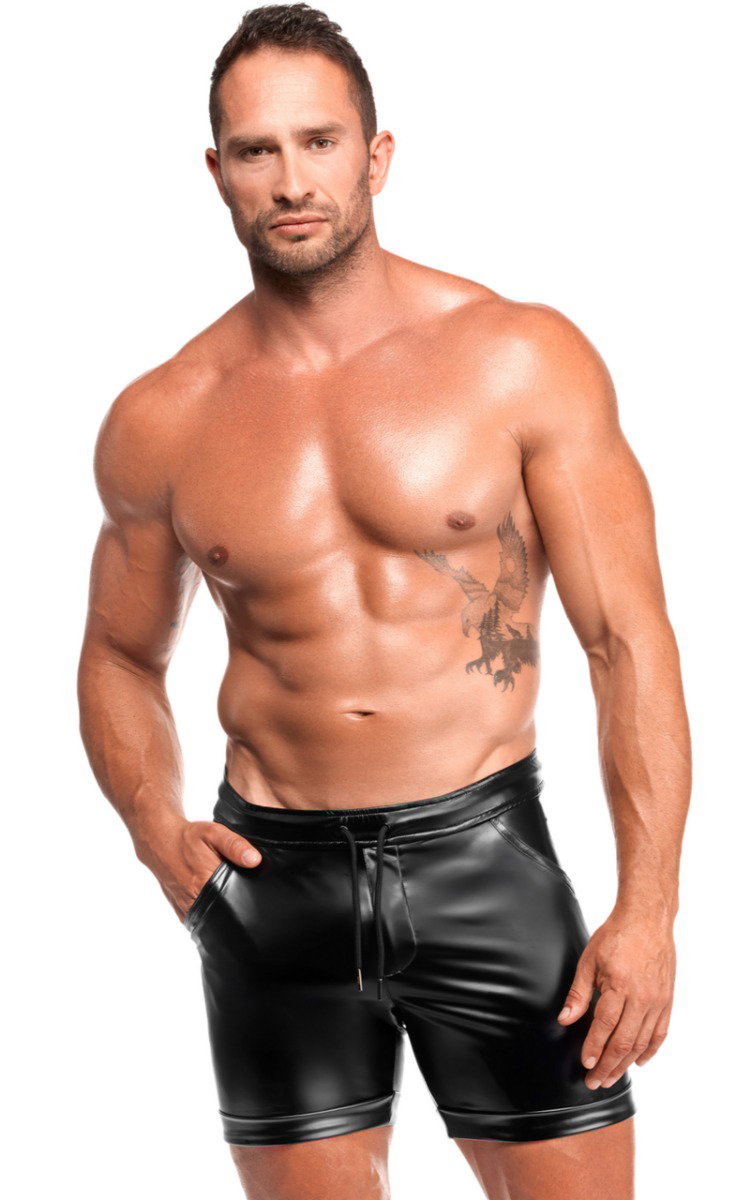 NOIR HANDMADE KINK ROYAL MEN POWERWETLOOK TRAINING SHORTS H088