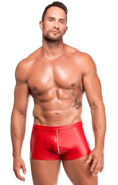 NOIR HANDMADE KINK ROYAL MEN POWERWETLOOK SHORTS ROT H097