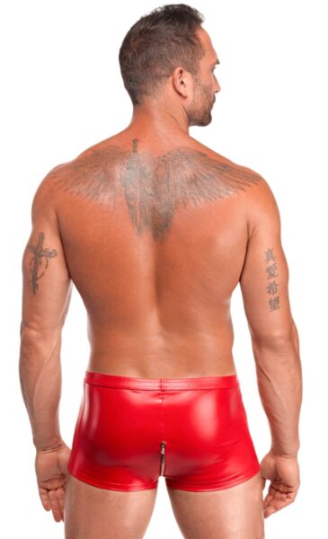 Alternative view of NOIR HANDMADE KINK ROYAL MEN POWERWETLOOK SHORTS ROT H097