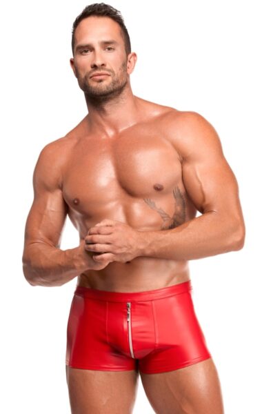 NOIR HANDMADE KINK ROYAL MEN POWERWETLOOK SHORTS ROT H097 – Bild 3