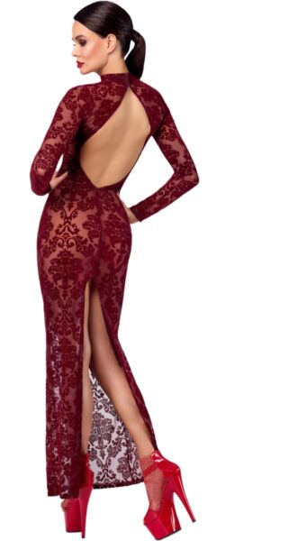 Alternative view of NOIR HANDMADE KINK ROYAL WOMAN LANGES KLEID BORDEAUX F383