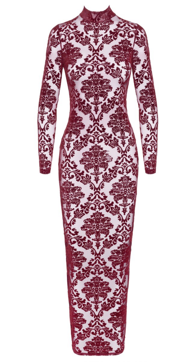 NOIR HANDMADE KINK ROYAL WOMAN LANGES KLEID BORDEAUX F383 – Bild 6