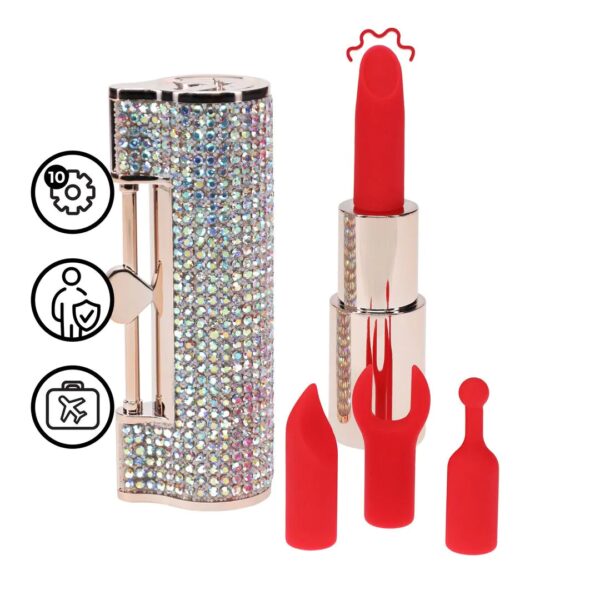 Alternative view of LOVELINE GLAMOUR SPARKLE 4 VIBRO LIPPENSTIFT GRÜN