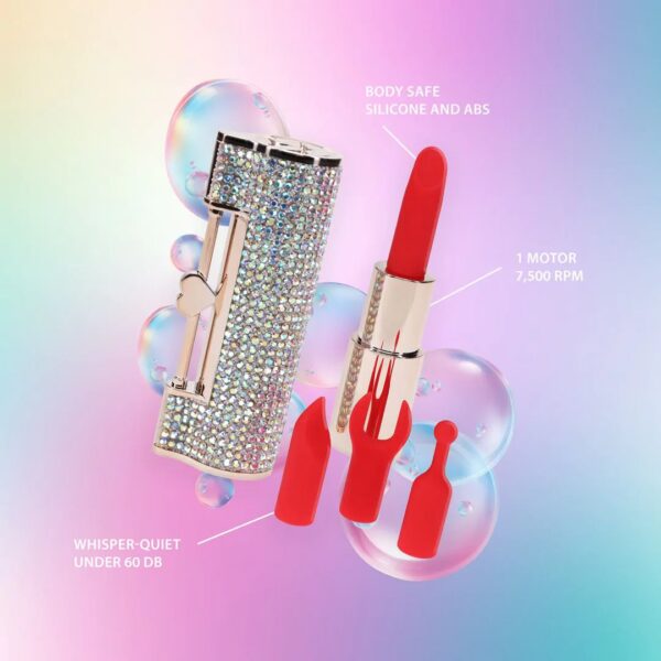 LOVELINE GLAMOUR SPARKLE 4 VIBRO LIPPENSTIFT GRÜN – Bild 5