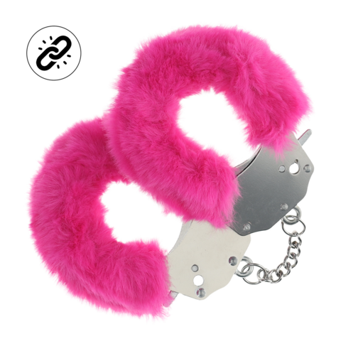 OUCH! Metallhandschellen Plüsch Pink