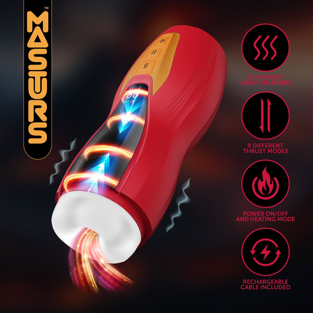 MASTURS Solara - Fire Sorceress - Multi Funktions Masturbator – Bild 13