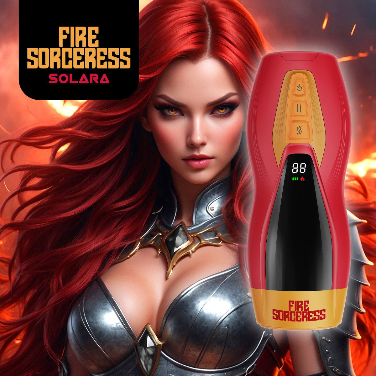 MASTURS Solara - Fire Sorceress - Multi Funktions Masturbator – Bild 21