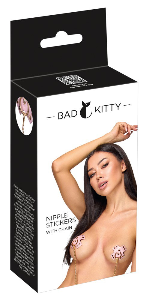 Bad Kitty Nipple Stickers with Chain