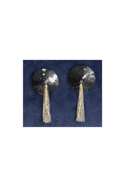 Alternative view of Chilirose Nipple Covers CR4714 schwarz/gold