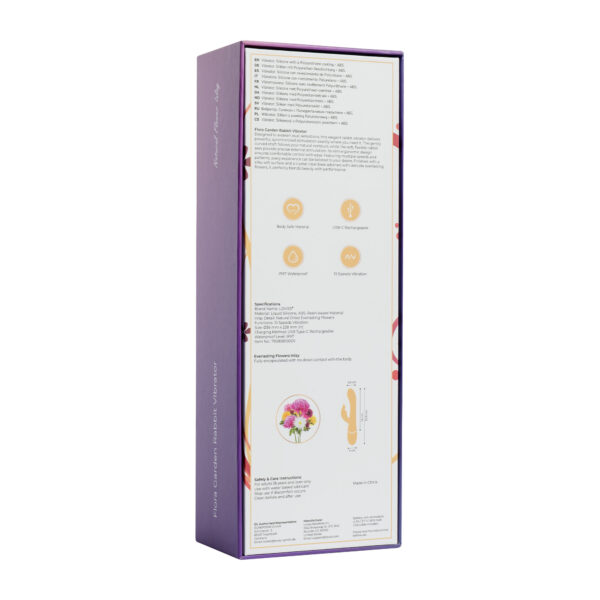 LOVISS Flora Garden Rabbit Vibrator Schwarz – Bild 12