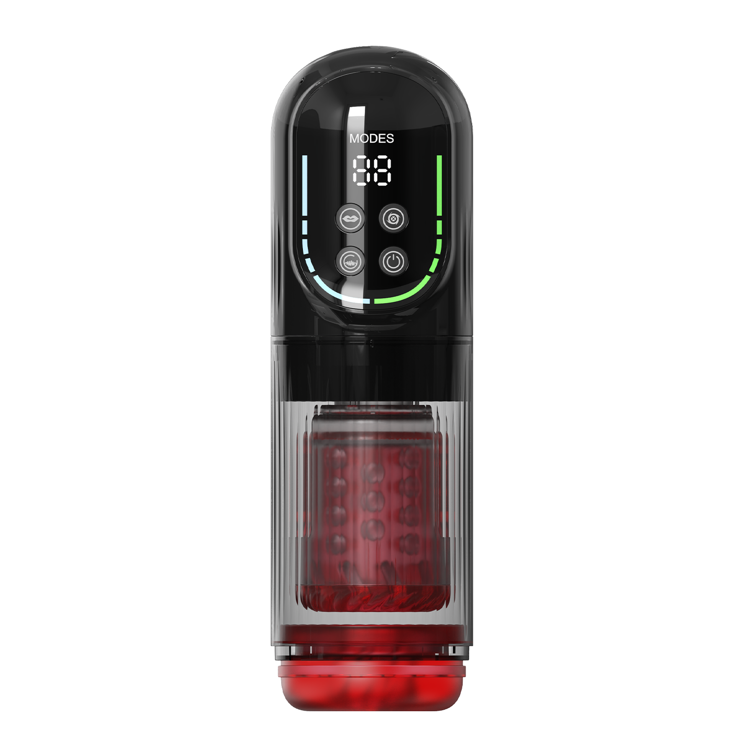 Orgastobator 07 Masturbator Schwarz Transparent & Rot – Bild 3
