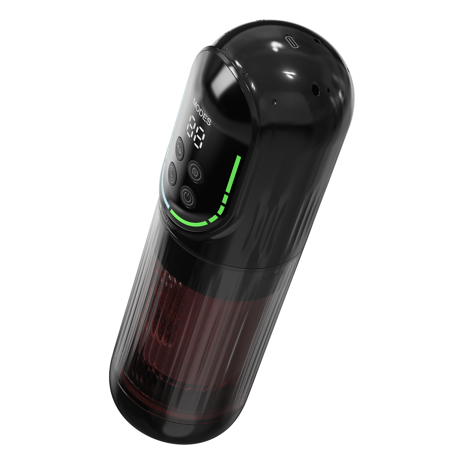 Orgastobator 07 Masturbator Schwarz Transparent & Rot – Bild 5