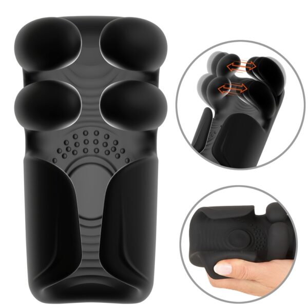 Alternative view of Rebel Pulsating & Vibrating Masturbator With Opening & Closing Arms