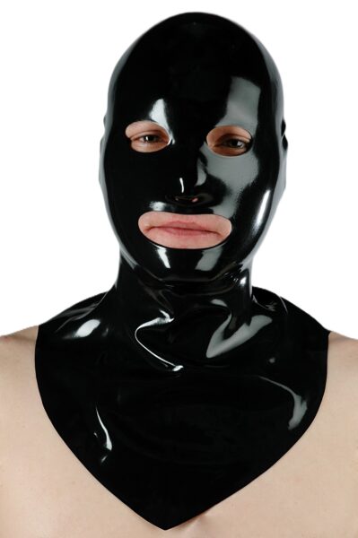 Alternative view of Latex Maske Offen mit Halskrause