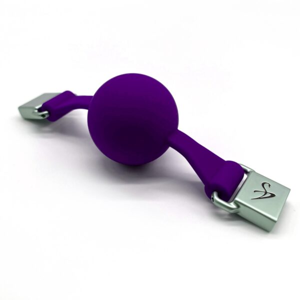 Alternative view of Black Swan Ball Gag 40 mm Full Violett