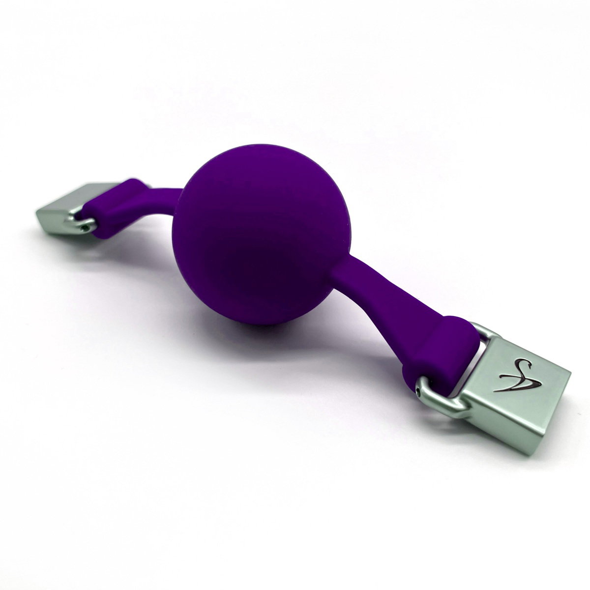 Black Swan Ball Gag 45 mm Full Violett – Bild 4