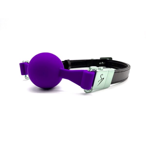 Alternative view of Black Swan Ball Gag 45 mm Full Violett