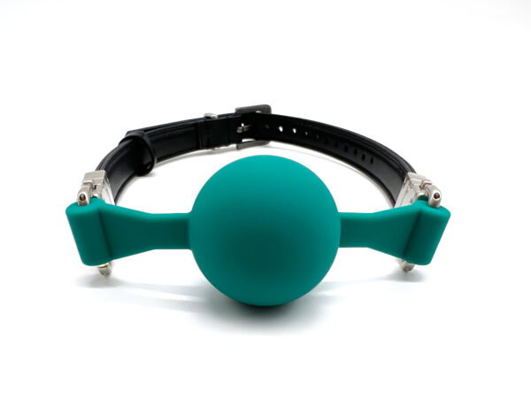 Black Swan Ball Gag 40 mm Full Grün – Bild 5