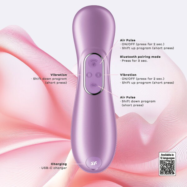 Satisfyer Pro 2 Generation 4 Vibrator mit doppeltem Luftpuls und App-Steuerung Violett – Bild 6