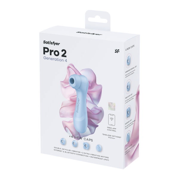 Alternative view of Satisfyer Pro 2 Generation 4 Vibrator mit doppeltem Luftpuls und App-Steuerung Blue