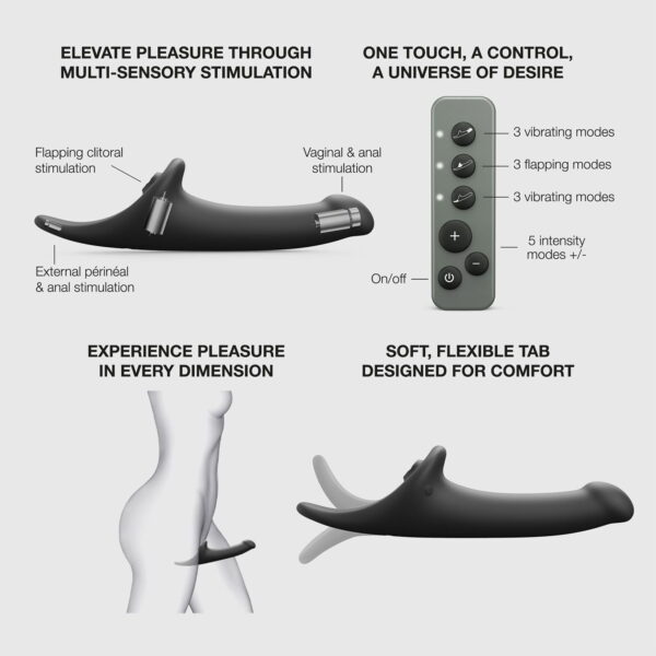 STRAP ON ME MULTI ORGASM REALISTIC DILDO BLACK M – Bild 5