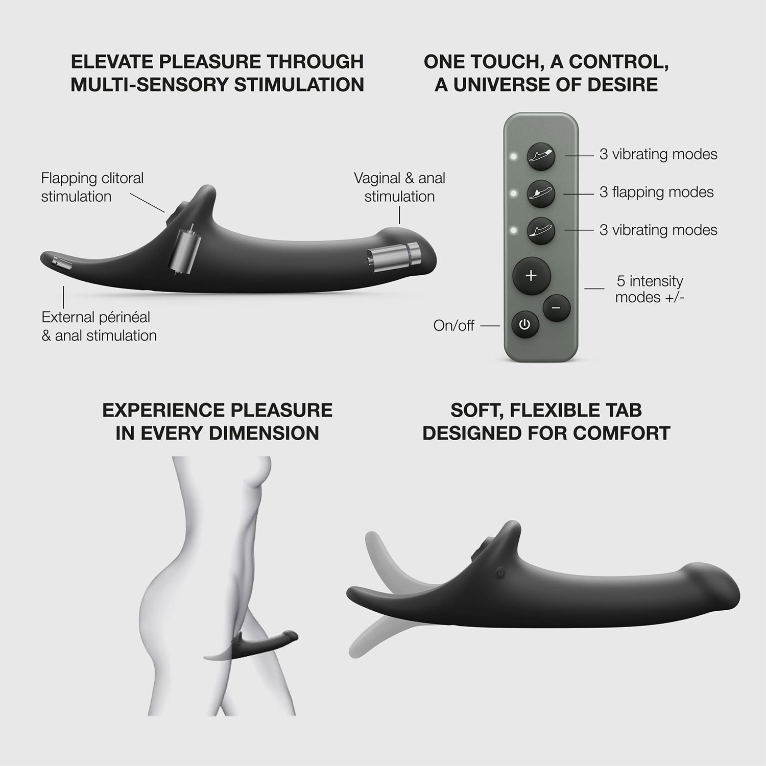 STRAP ON ME MULTI ORGASM REALISTIC DILDO BLACK M – Bild 5
