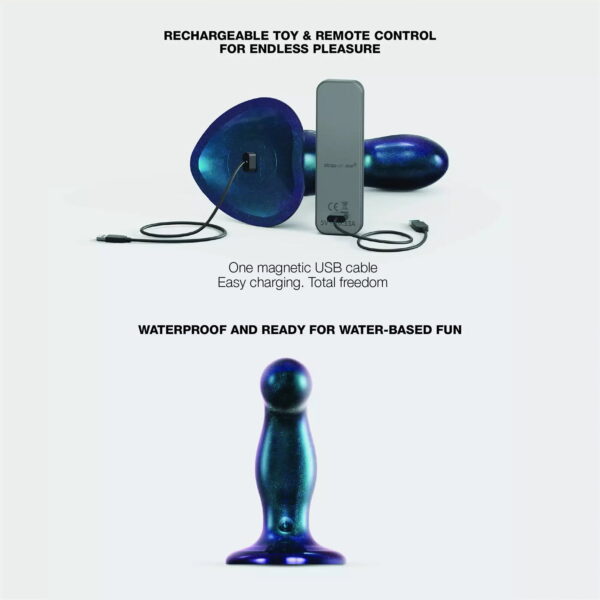 Strap on Me Fingerdildo Medium mit Vibration Blau – Bild 11