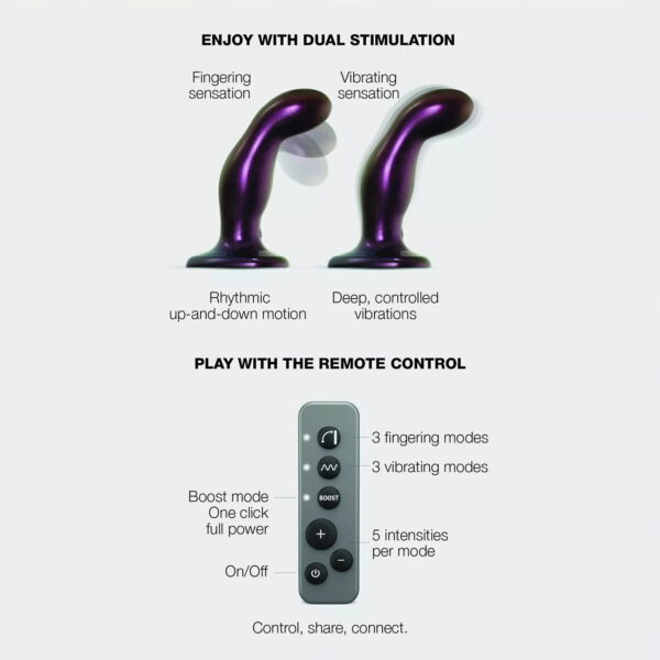 Strap on Me Fingerdildo Medium mit Vibration Lila – Bild 4