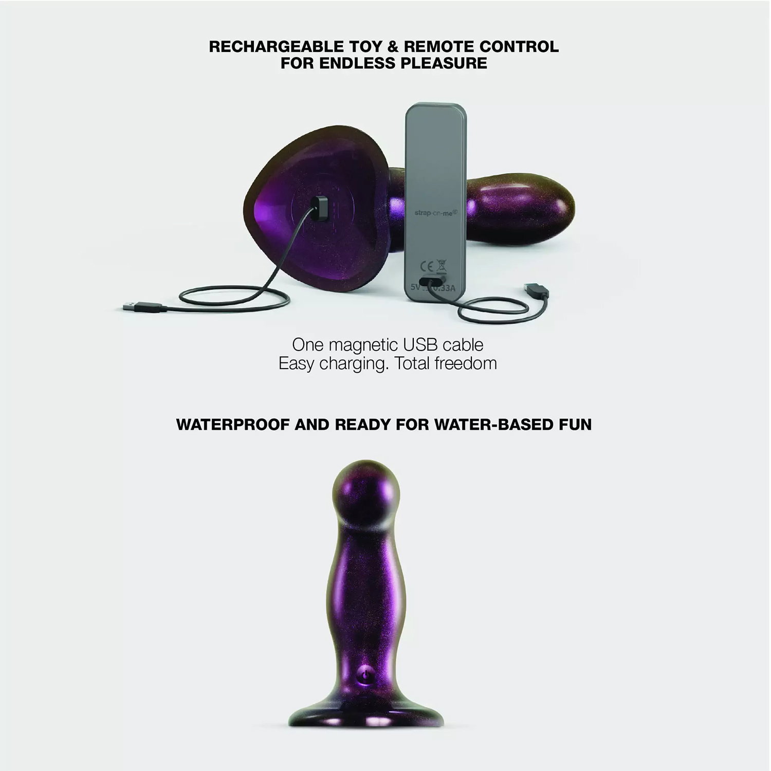 Strap on Me Fingerdildo Medium mit Vibration Lila – Bild 5