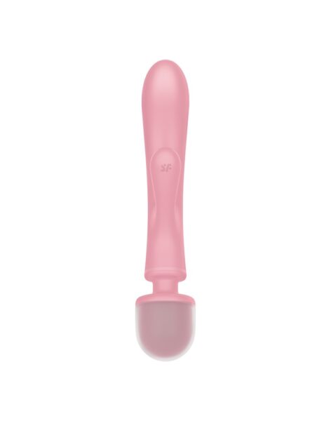 SATISFYER TRIPLE LOVER 2 IN 1 MASSAGESTAB RABBIT VIBRATOR PINK – Bild 3