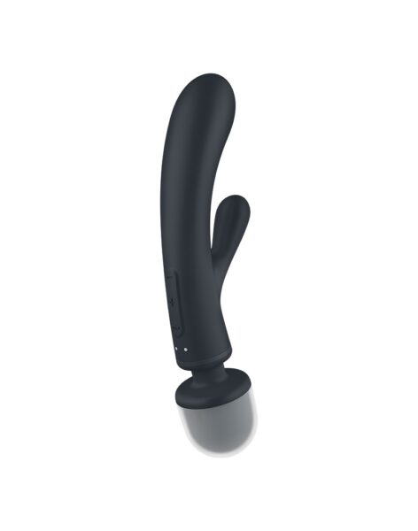 SATISFYER TRIPLE LOVER 2 IN 1 MASSAGESTAB RABBIT VIBRATOR SCHWARZ – Bild 3
