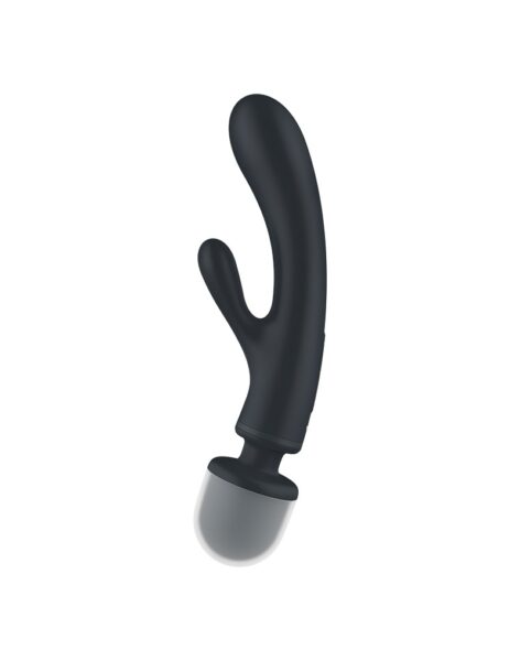SATISFYER TRIPLE LOVER 2 IN 1 MASSAGESTAB RABBIT VIBRATOR SCHWARZ