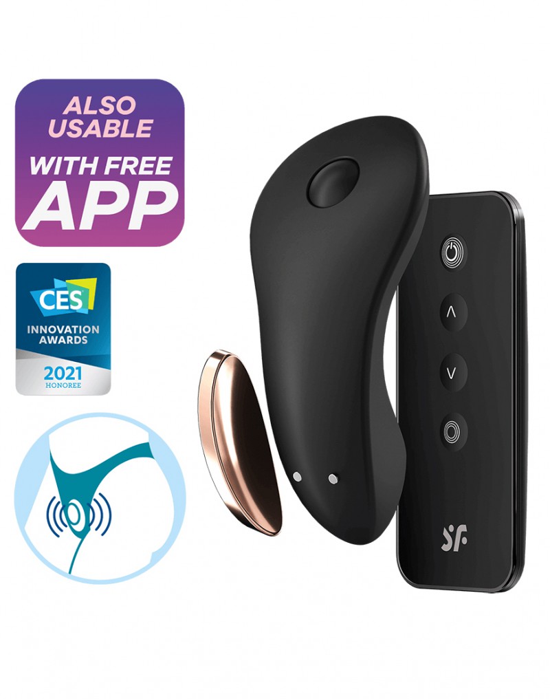 SATISFYER LITTLE SECRET PANTY VIBRATOR SCHWARZ