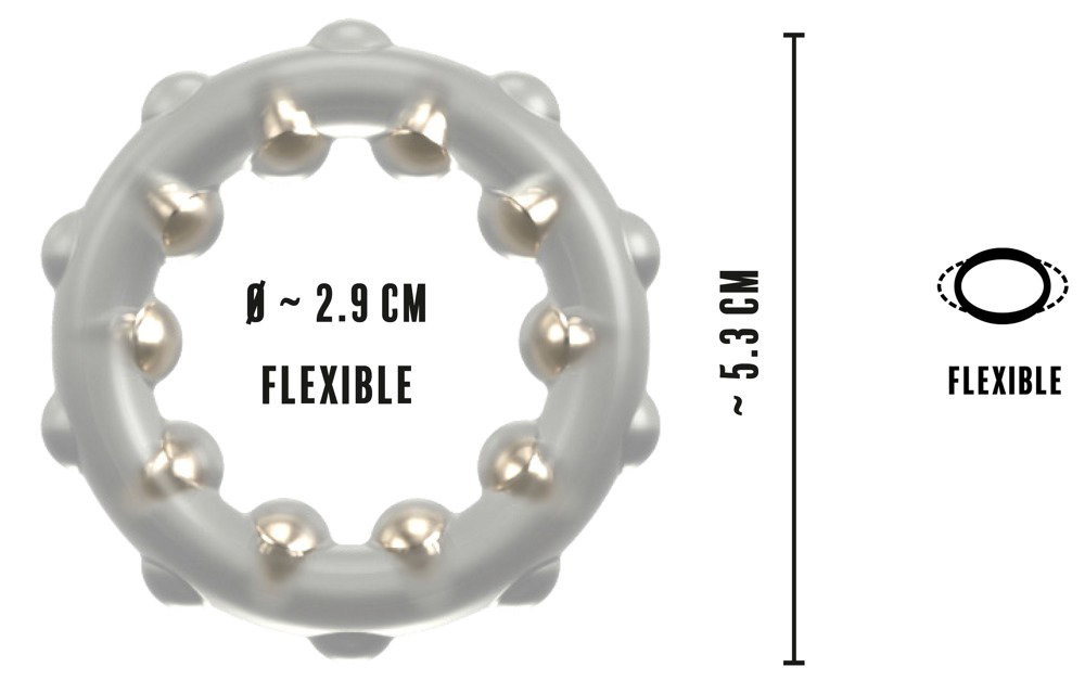 Rebel Cock Ring with Metal Balls – Bild 6