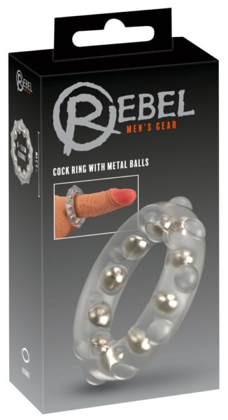 Rebel Cock Ring with Metal Balls