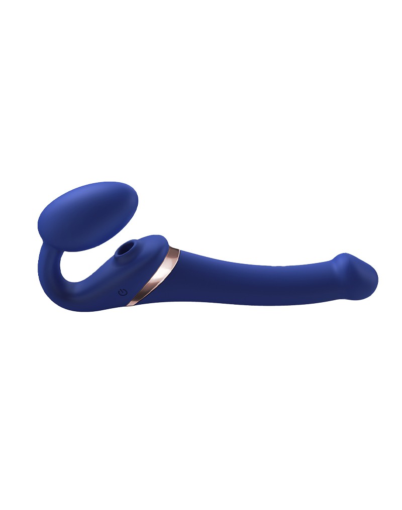 STRAP ON ME MULTI ORGASM DILDO MIT LECKSTIMULATION BLAU S