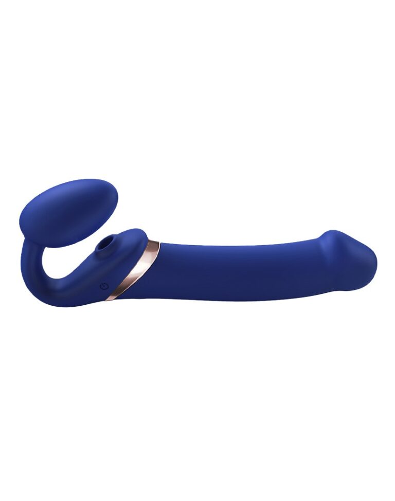 STRAP ON ME MULTI ORGASM DILDO MIT LECKSTIMULATION BLAU XL