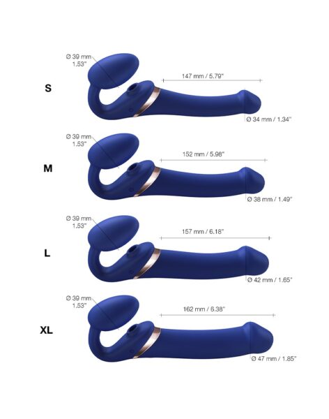 STRAP ON ME MULTI ORGASM DILDO MIT LECKSTIMULATION BLAU XL – Bild 7