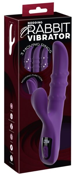 You2Toys Nodding Rabbit Vibrator with 3 Moving Rings