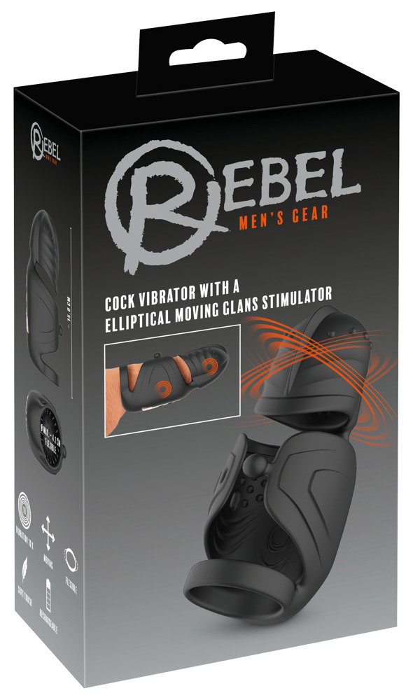 Rebel Cock Vibrator with Elliptical Moving Glans Stimulator