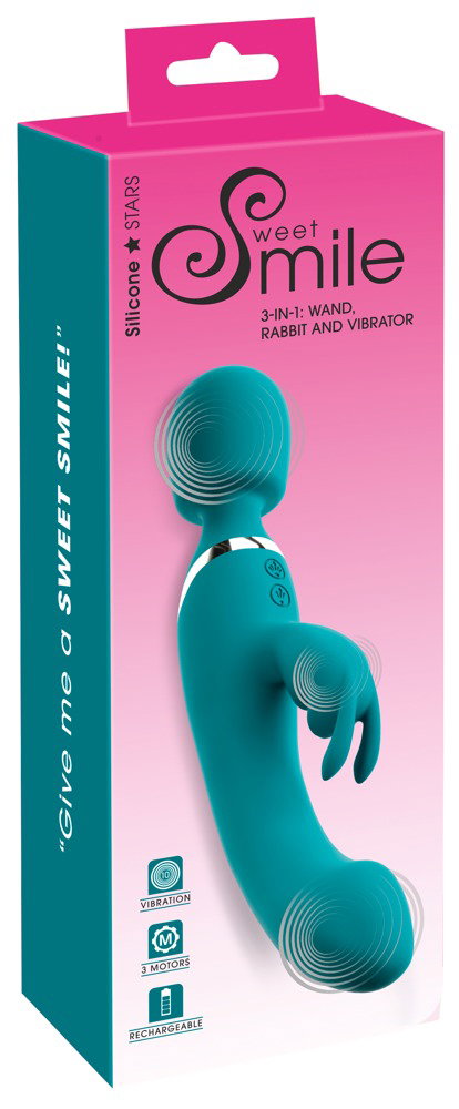 Sweet Smile 3in1: Wand, Rabbit and Vibrator