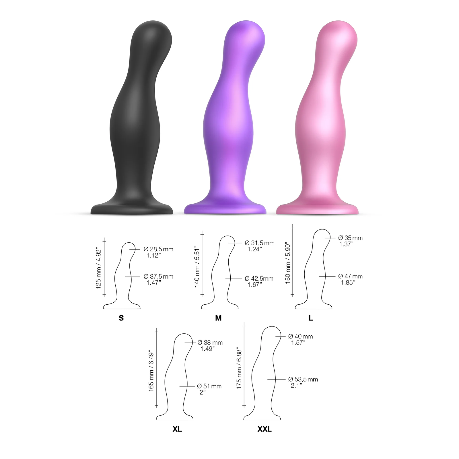 STRAP ON ME DIDLO PLUG CURVY LILA – Bild 5